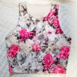 Floral Gym Crop Top